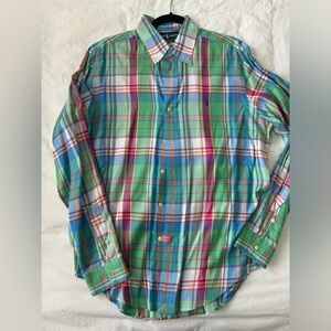 Men’s Ralph Lauren Long-Sleeved Button Down Classic Fit Polo Dress Shirt